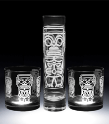 Vase & Matching Glassware